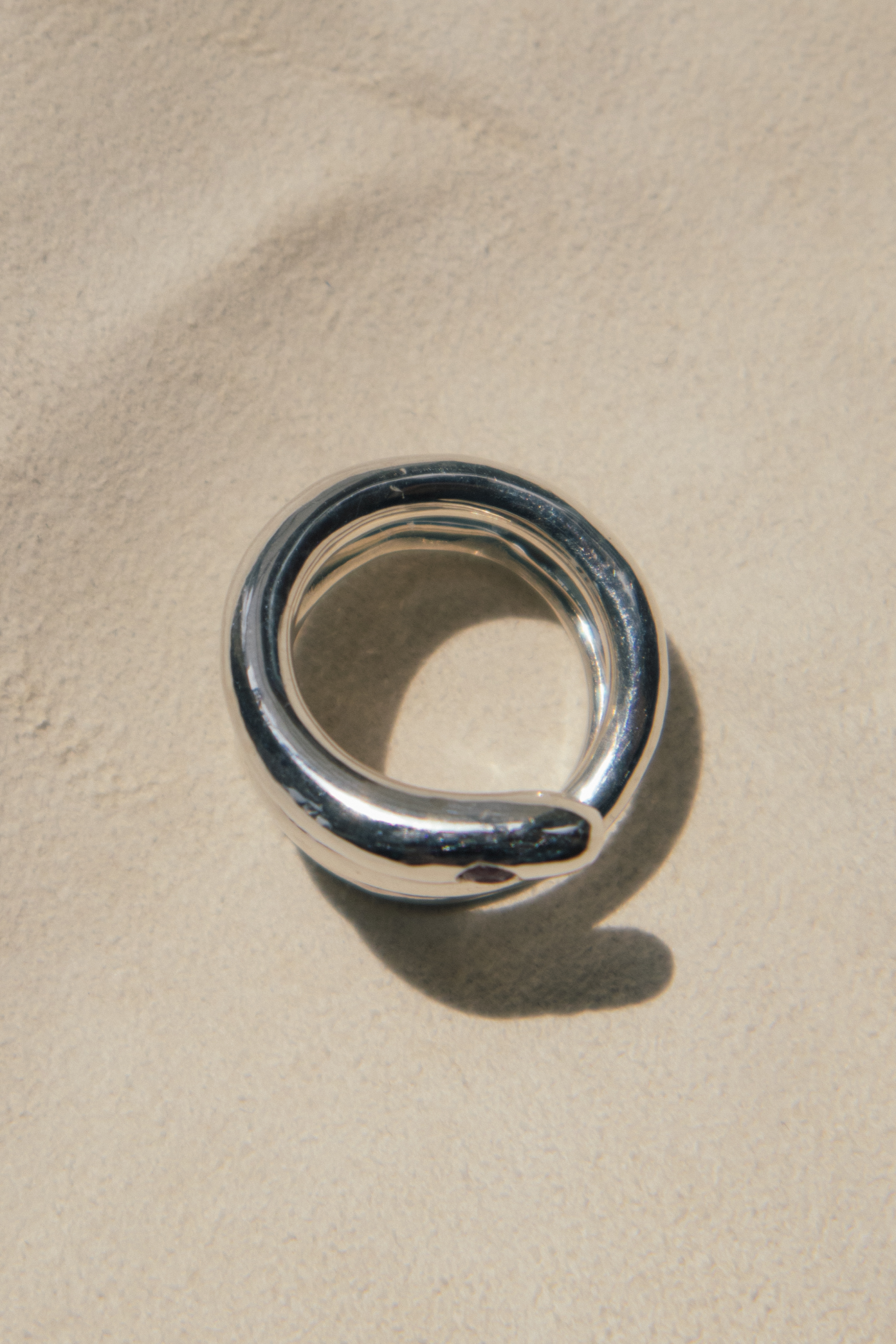 El Espiral Ring - 925 Silver with Gemstone