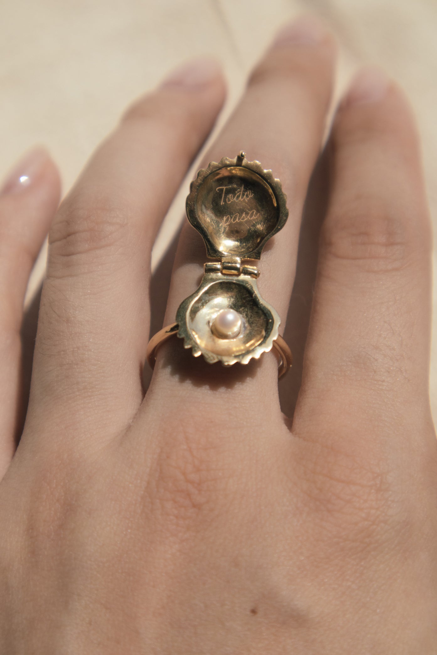 Anillo La Perlita - 18k Oro Vermeil