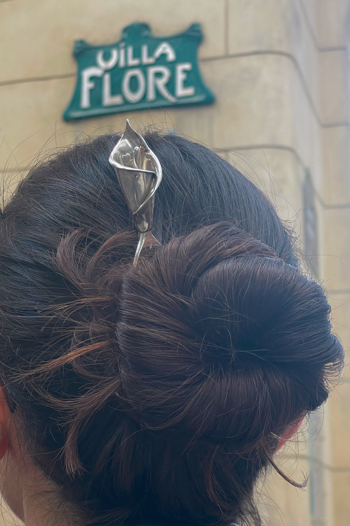 La Flor Silver Hair Pin - Calla Lily