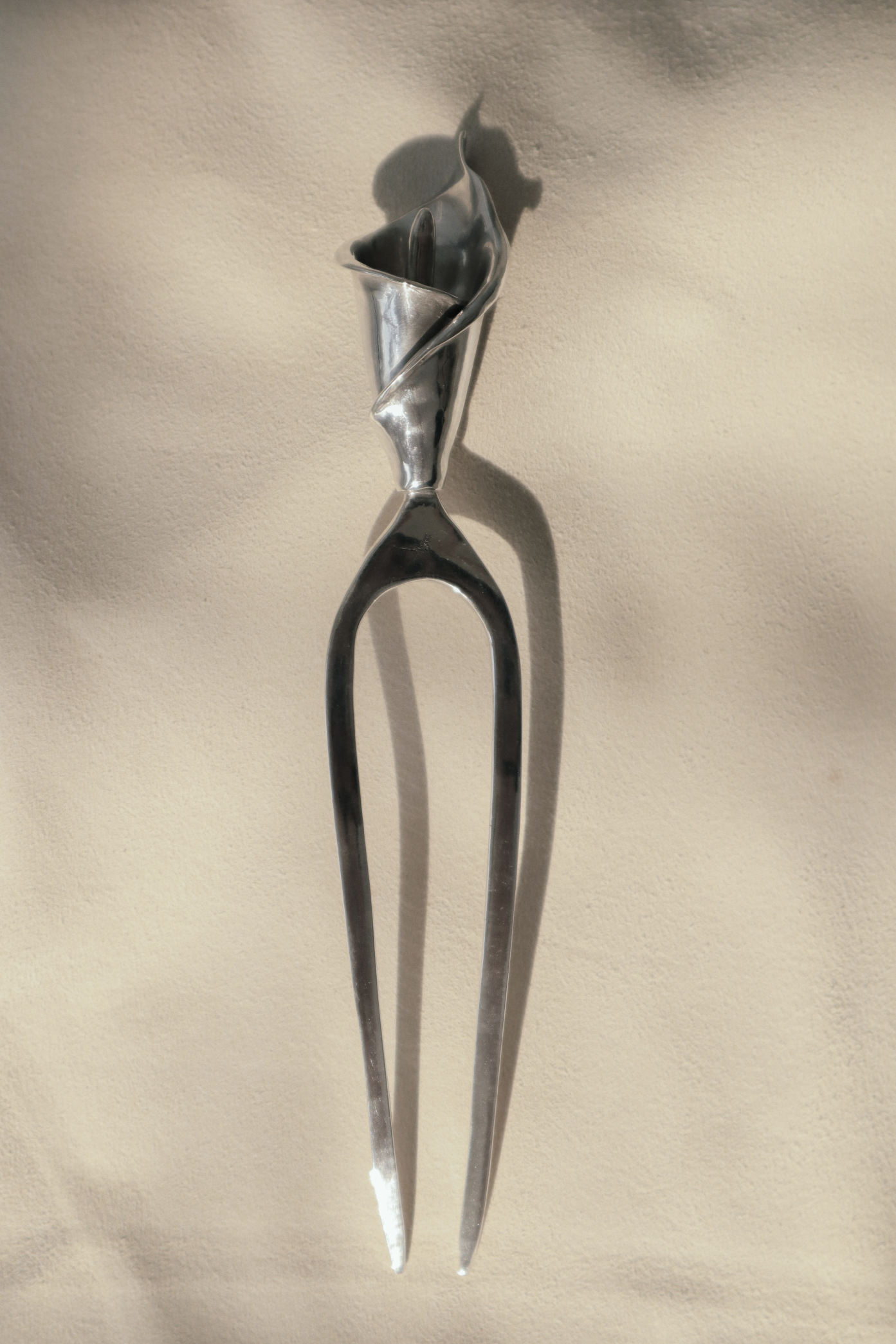 La Flor Silver Hair Pin - Calla Lily