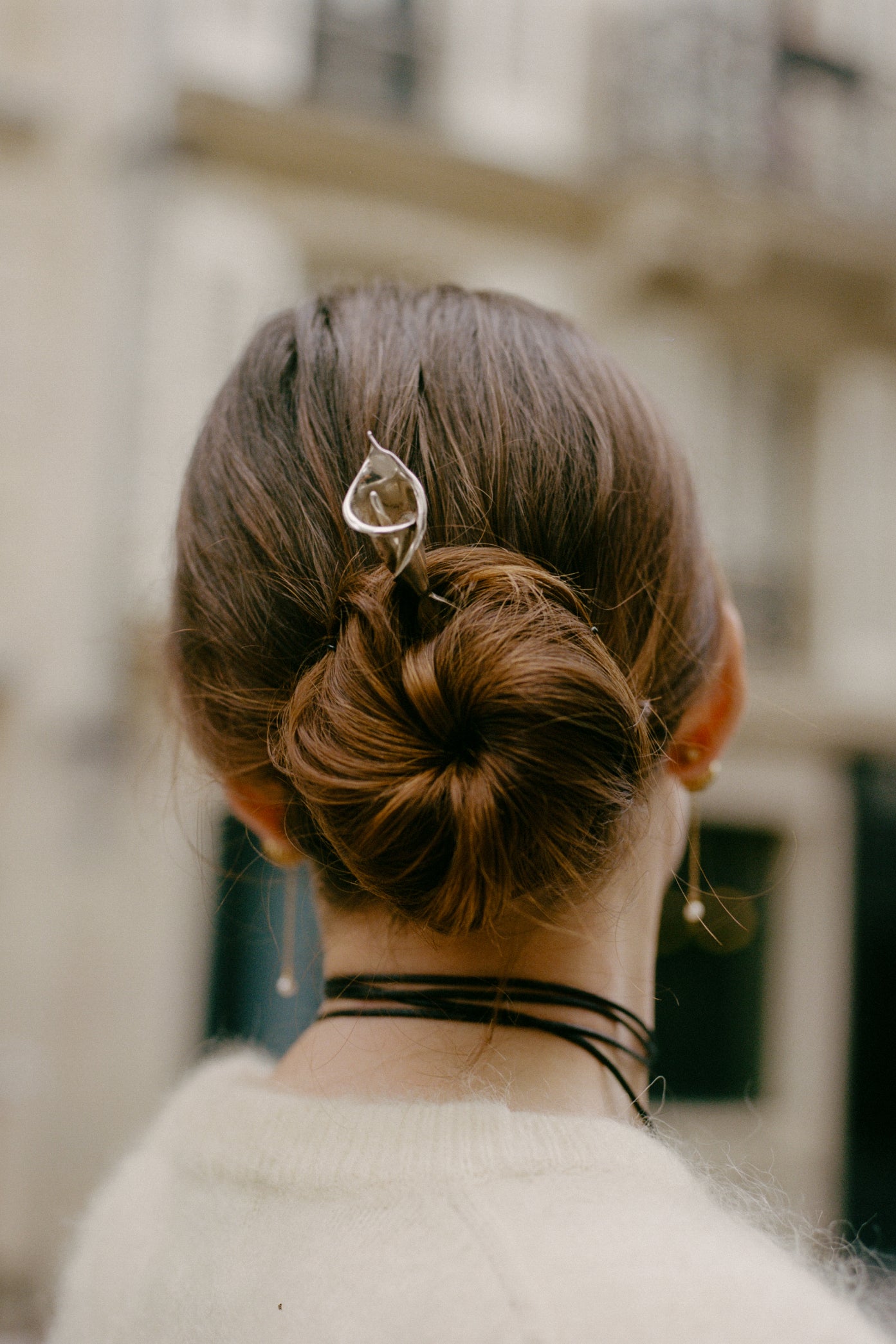 La Flor Silver Hair Pin - Calla Lily