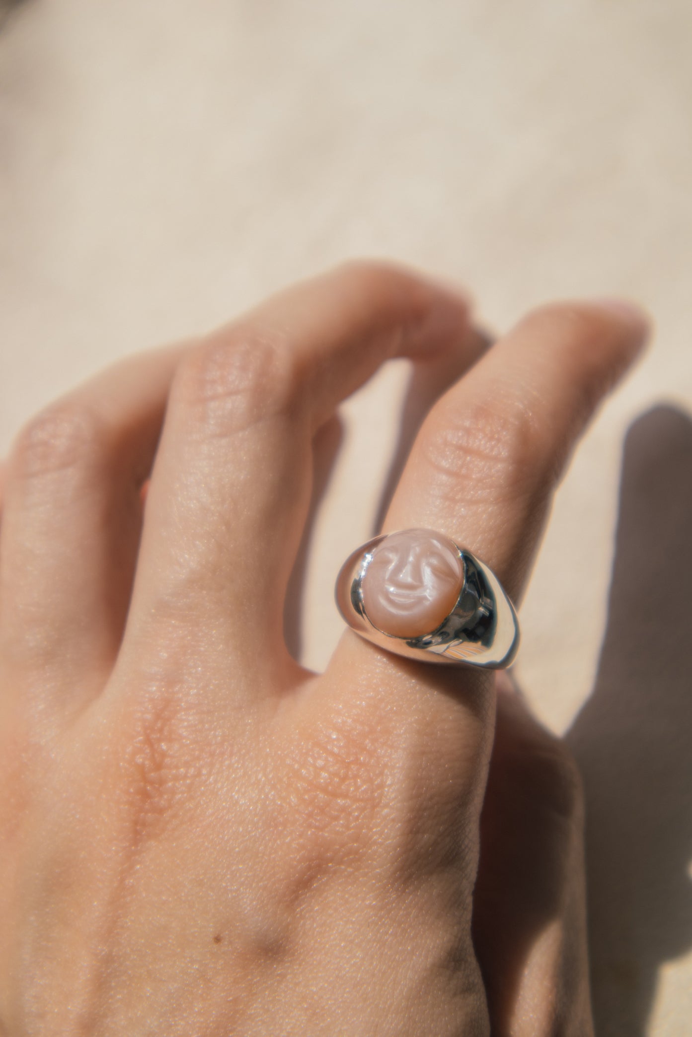 Soma Moonstone Ring - 925 Silver
